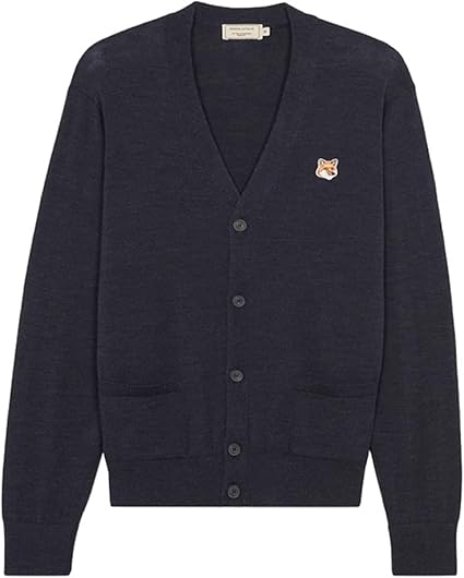 Maison kitsuné メゾンキツネ　カーディガン MAISON KITSUNE (メゾンキツネ) ウール Vネック カーディガン